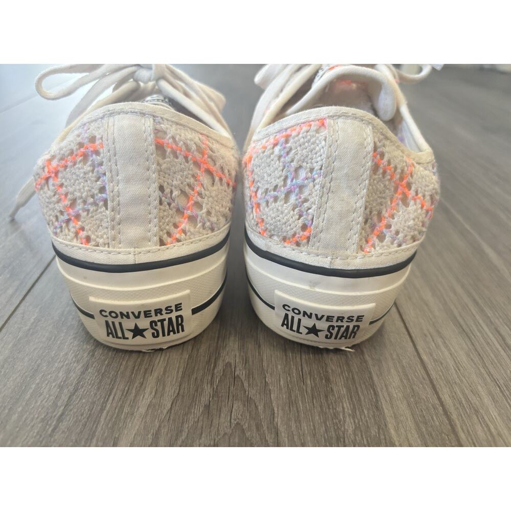 Converse Chuck Taylor Crochet Knit Platform Sneakers Women’s 9 Low Top Festival - Picture 5 of 10